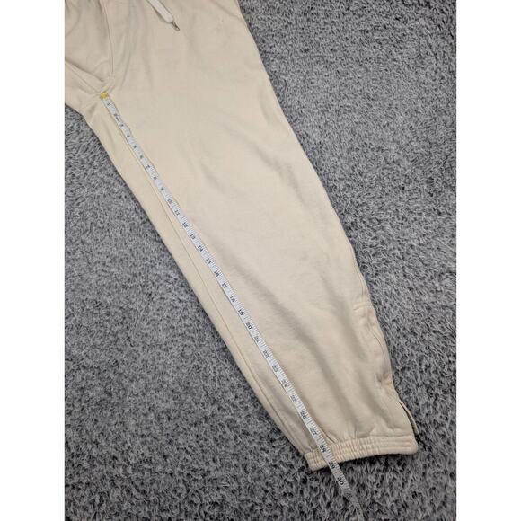 Starbury Pants Men Small Beige Fleece Jogger Sweatpants Y2k Drawstring Chore - Picture 8 of 10